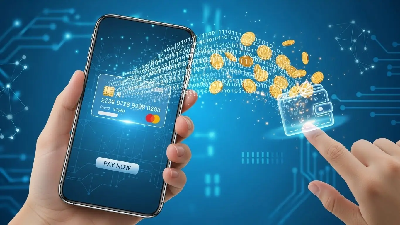 앱카드 결제 시스템의 작동 원리와 디지털 자금 변환 흐름도