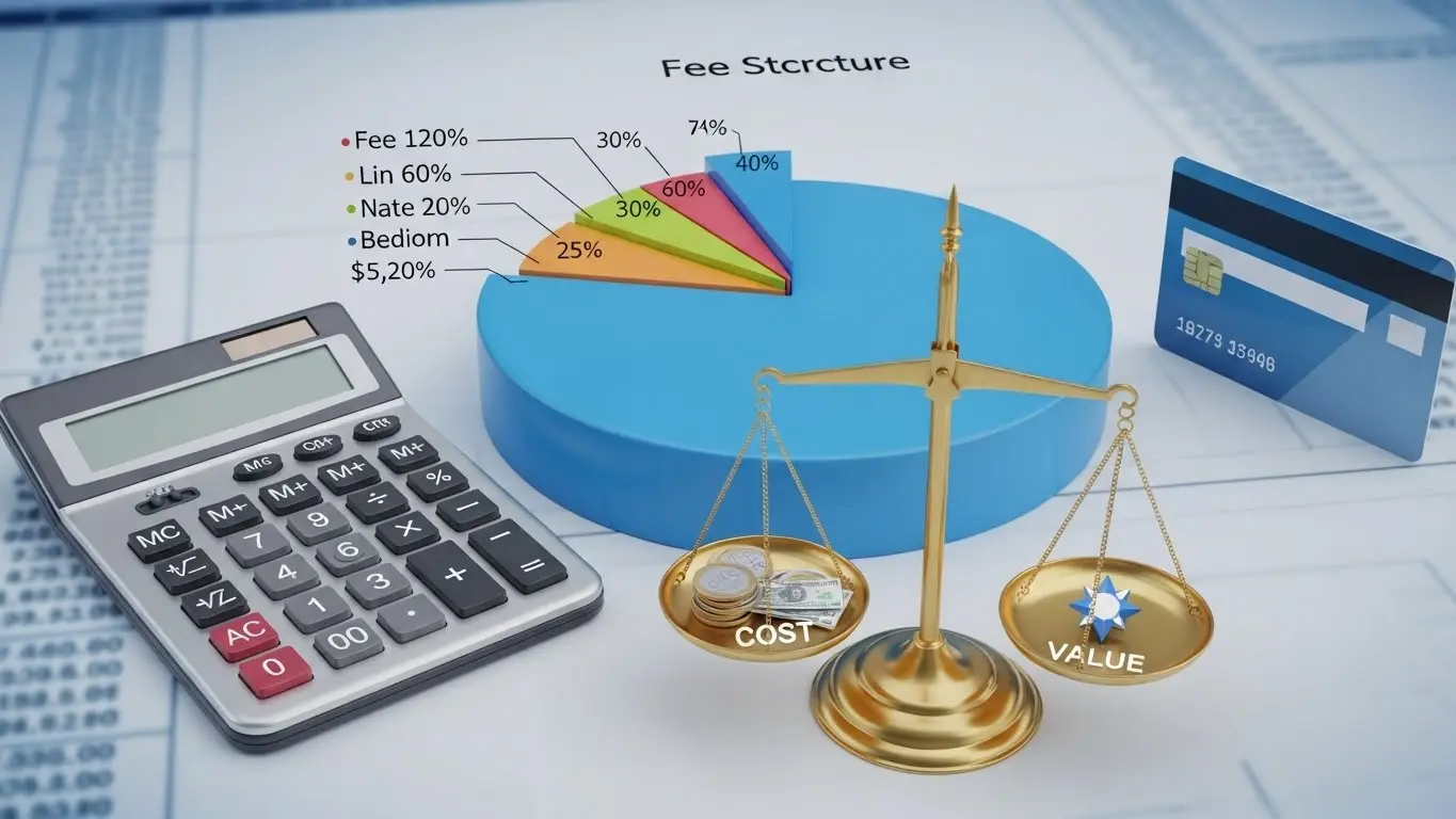 서비스 이용 시 발생하는 수수료와 실질 비용 분석 차트