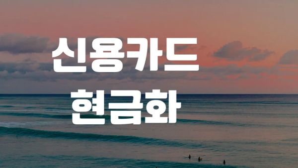 신용카드 결제 현금화 수수료 비교 후기 요약 이미지