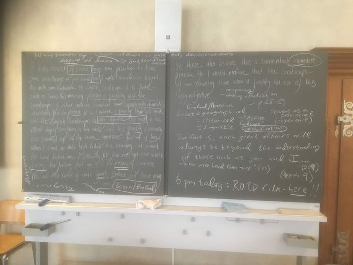 "It has never, of course, been my privilege": A blackboard on Kazuo Ishiguro's "The Remains of the Day"
