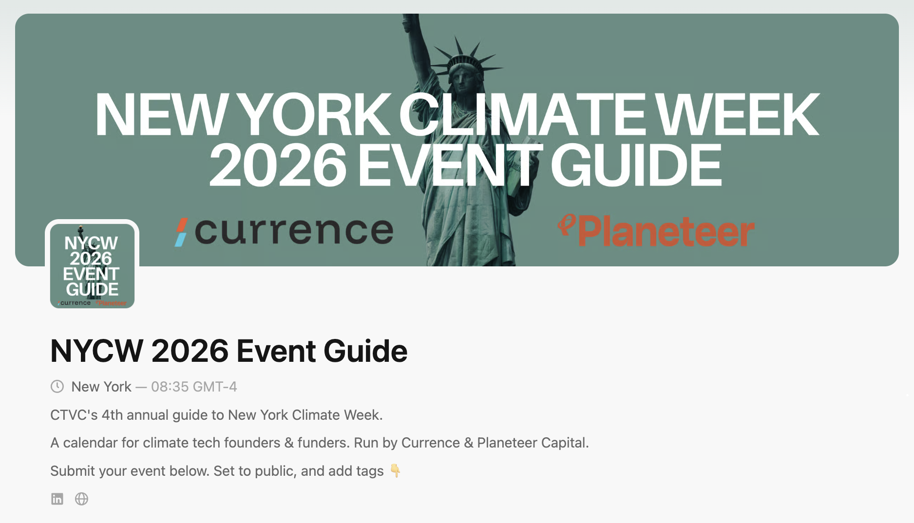 🌎 See you at New York Climate Week! #314