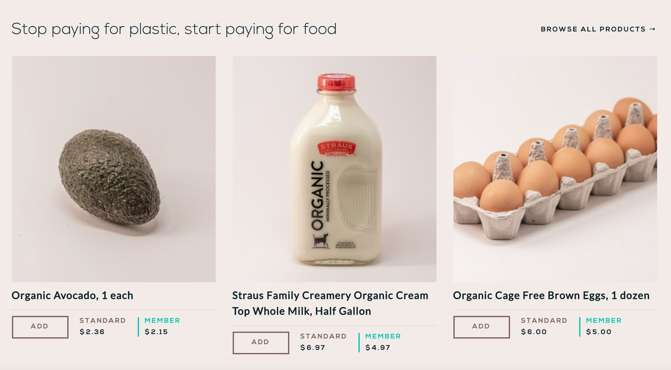 Zero is a single-use plastic-free grocery delivery subscription service