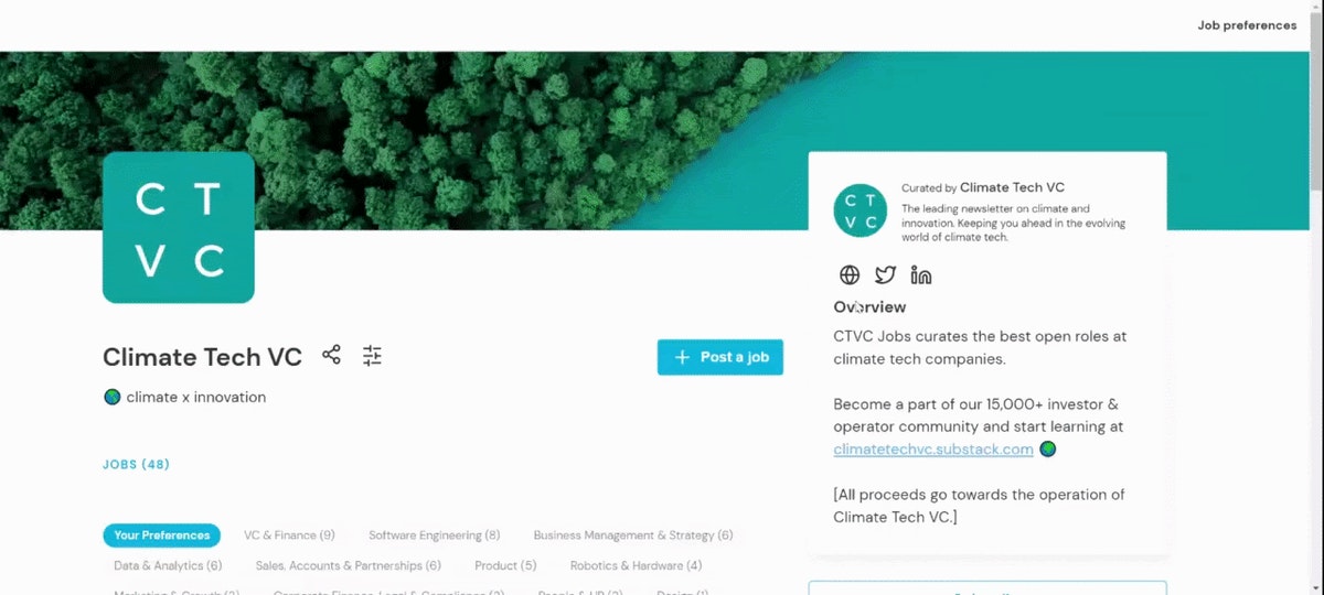 🚀 Launching our CTVC job board!