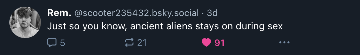 A Mastodon, Bluesky or Threads post