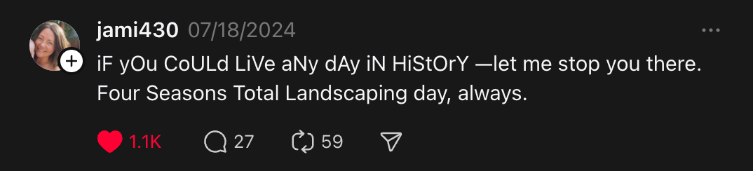A Mastodon, Bluesky or Threads post