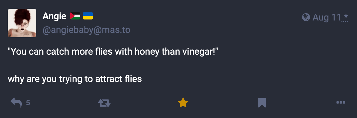 A Mastodon, Bluesky or Threads post