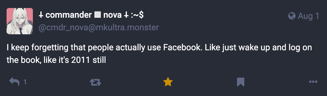 A Mastodon, Bluesky or Threads post