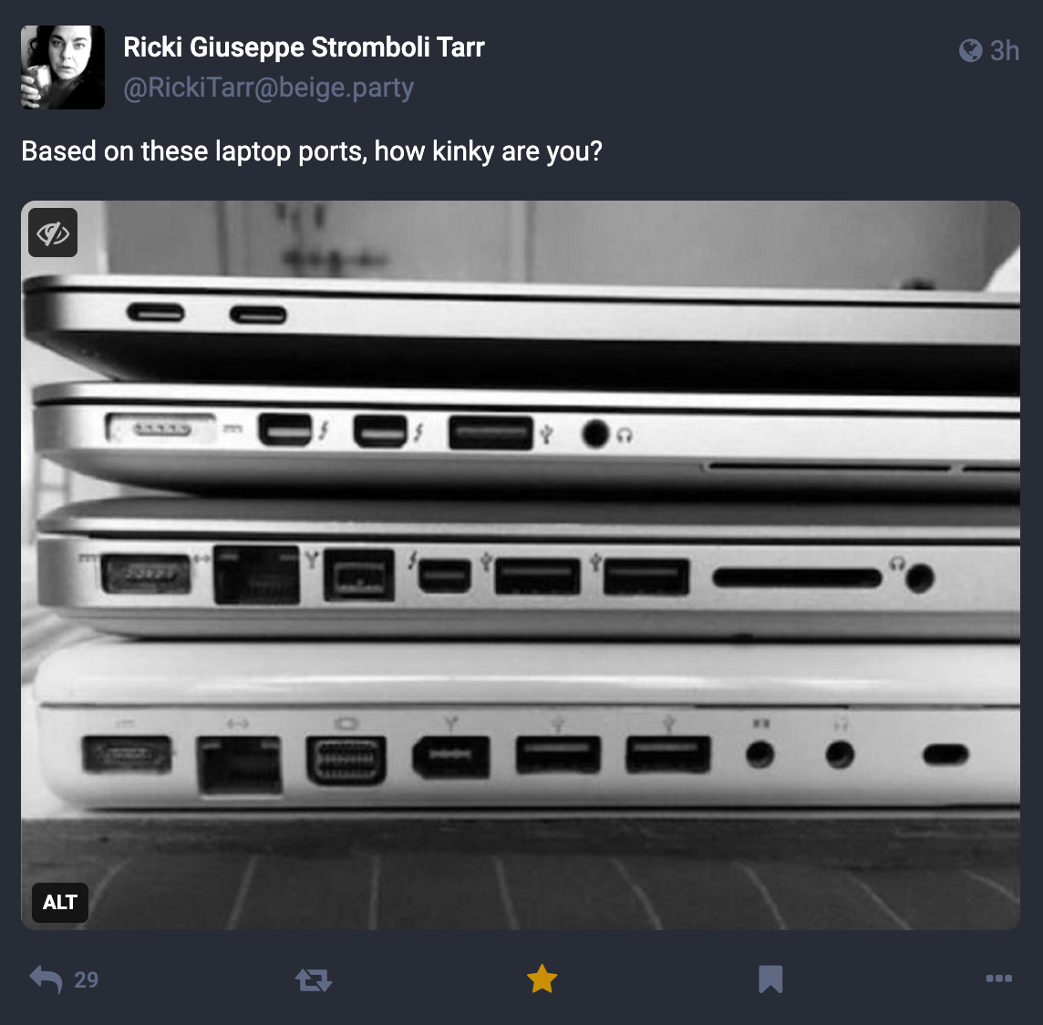A Mastodon, Bluesky or Threads post