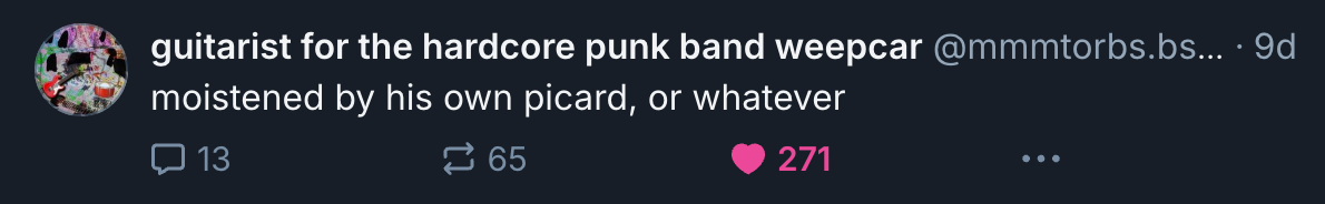 A Mastodon or Bluesky post