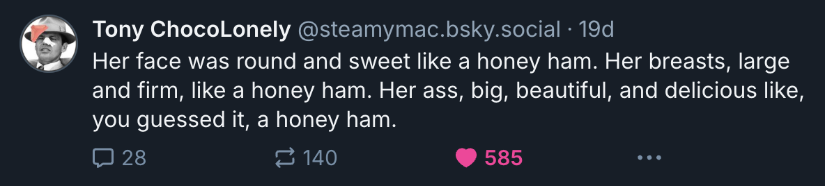 A Mastodon or Bluesky post