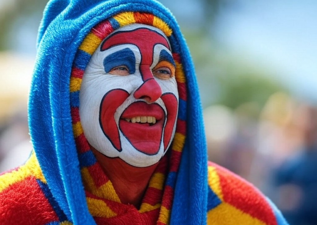 Prompt: Ronald Reagan as a Juggalo