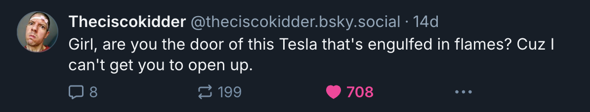 A Mastodon or Bluesky post