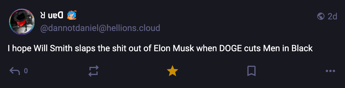 A Mastodon or Bluesky post