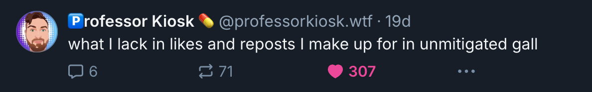 A Mastodon or Bluesky post