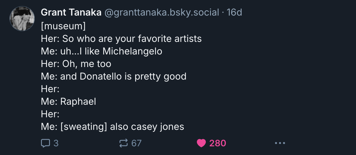 A Mastodon or Bluesky post