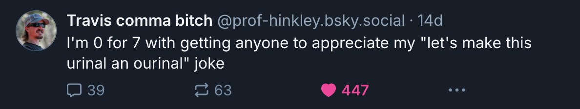 A Mastodon or Bluesky post