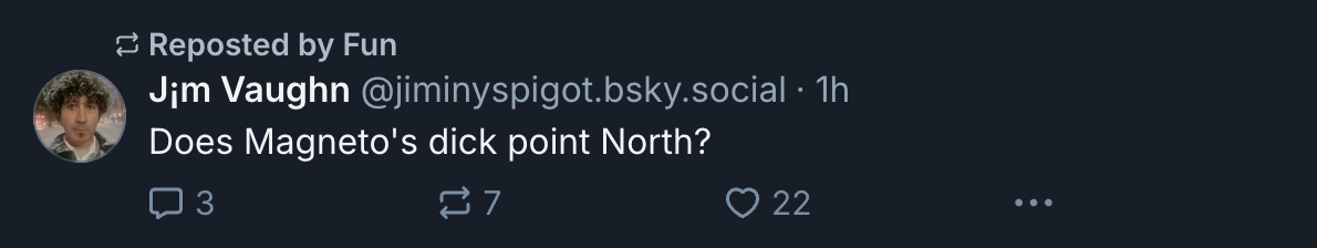 A Mastodon or Bluesky post