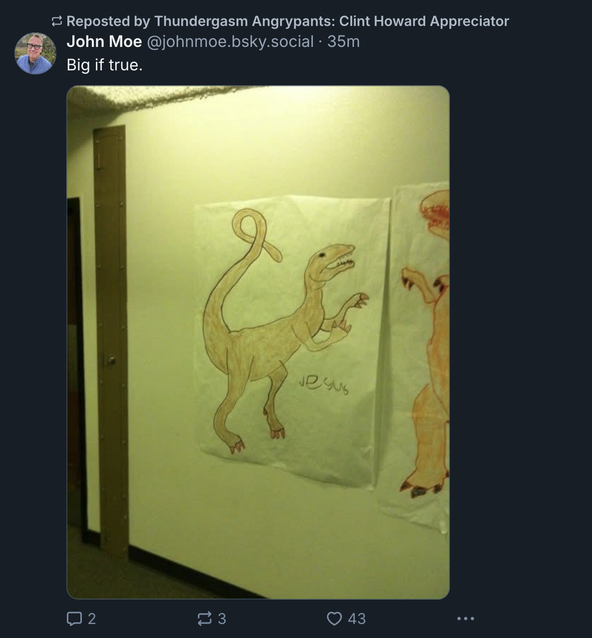 A Mastodon or Bluesky post