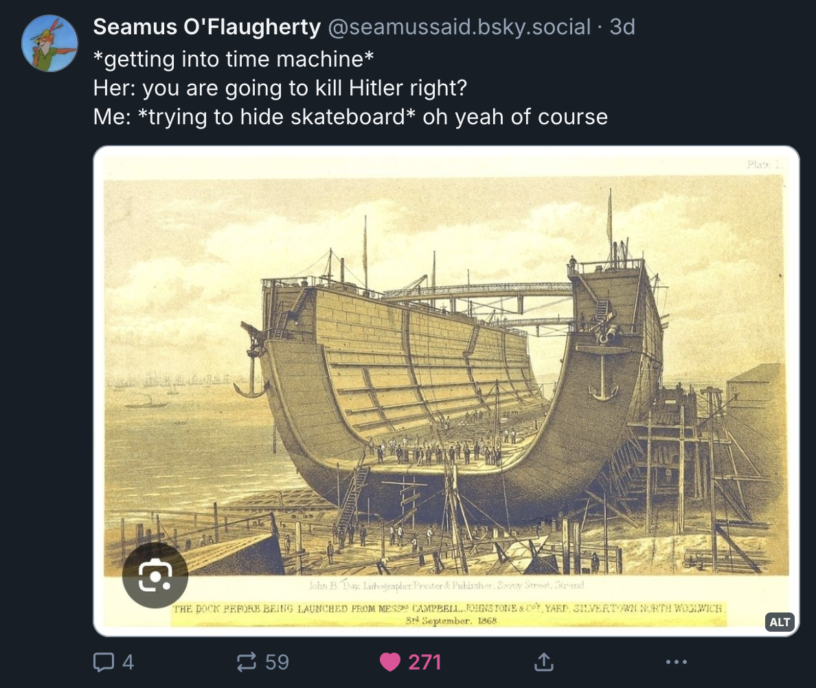 A Mastodon or Bluesky post