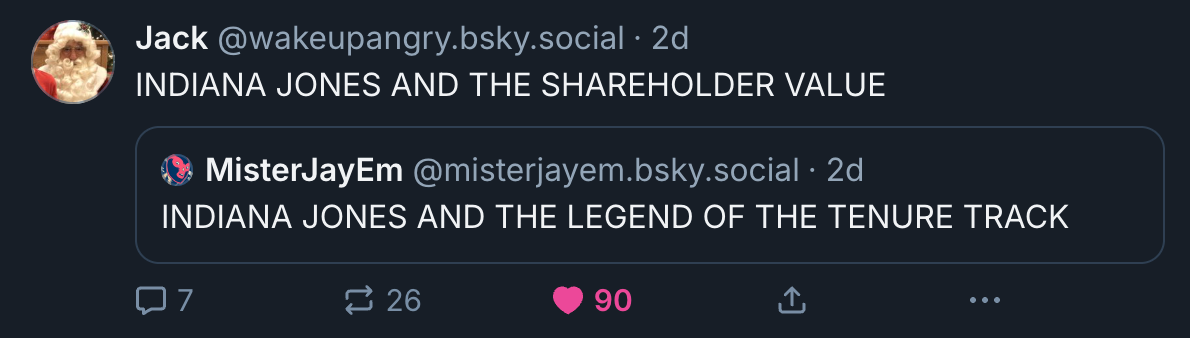 A Mastodon or Bluesky post
