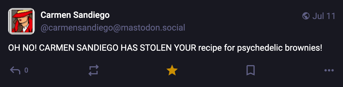 A Mastodon or Bluesky post