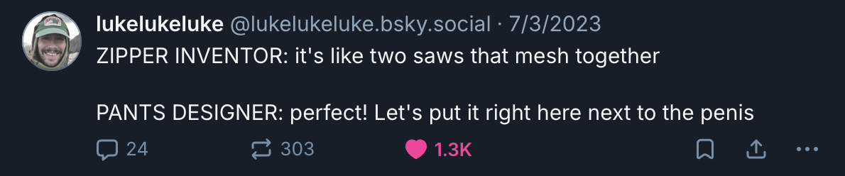 A Mastodon or Bluesky post