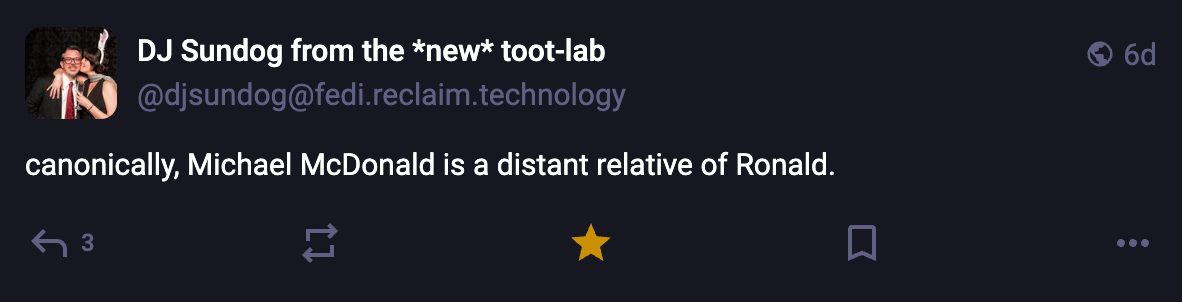 A Mastodon or Bluesky post