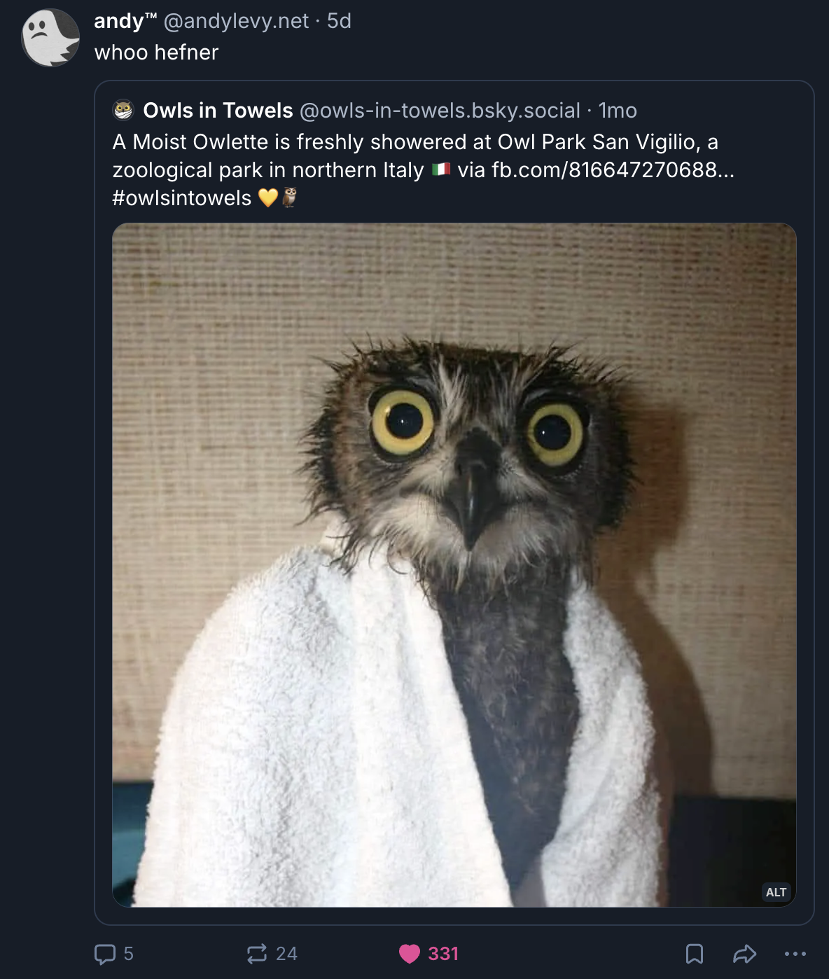 A Mastodon or Bluesky post