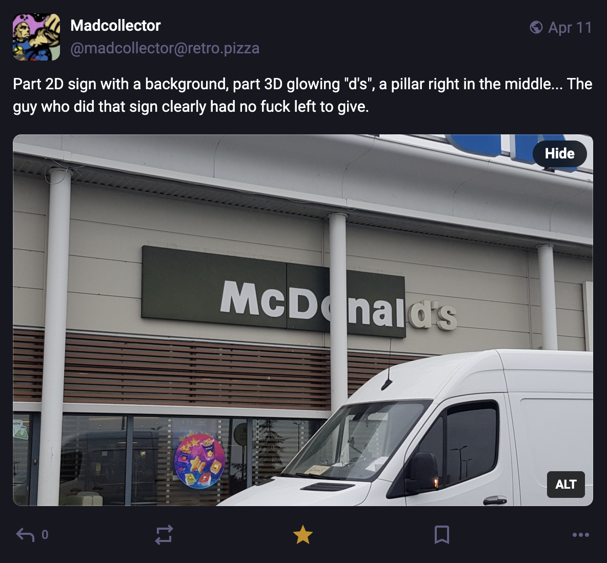 A Mastodon or Bluesky post