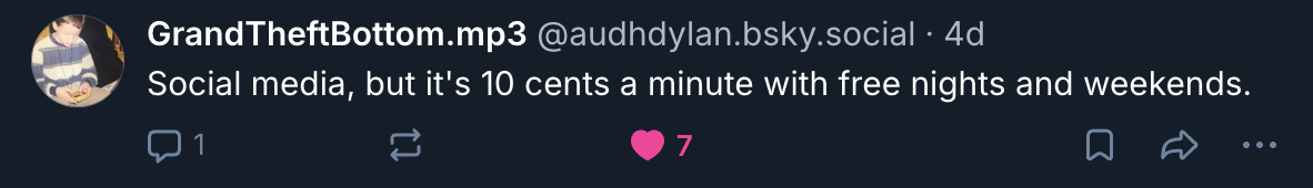 A Mastodon or Bluesky post