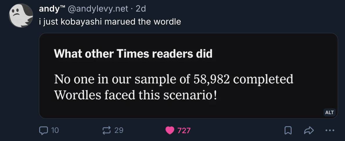 A Mastodon or Bluesky post