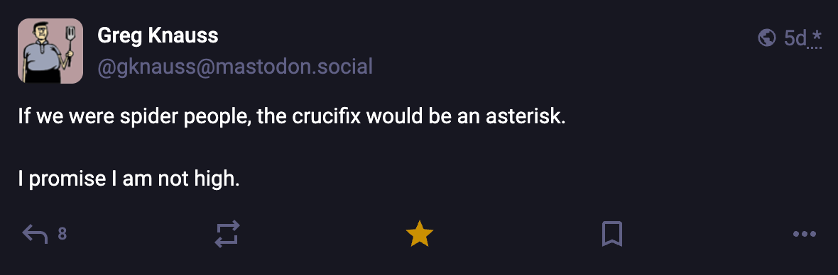 A Mastodon or Bluesky post