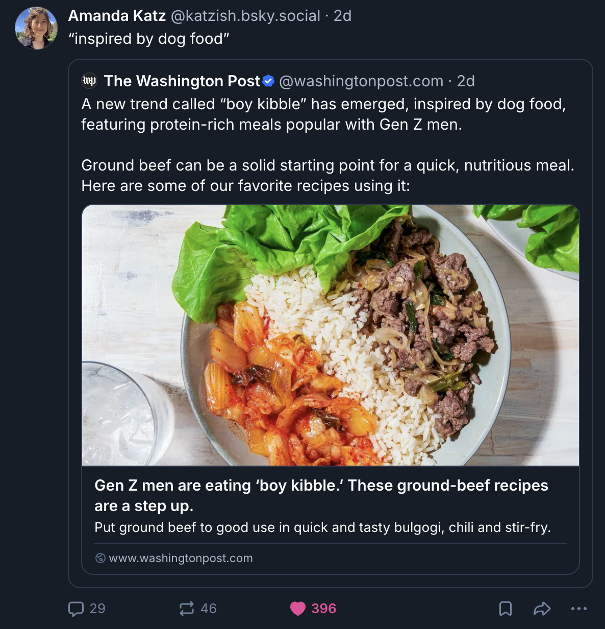 A Mastodon or Bluesky post