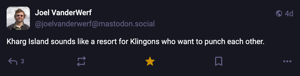 A Mastodon or Bluesky post