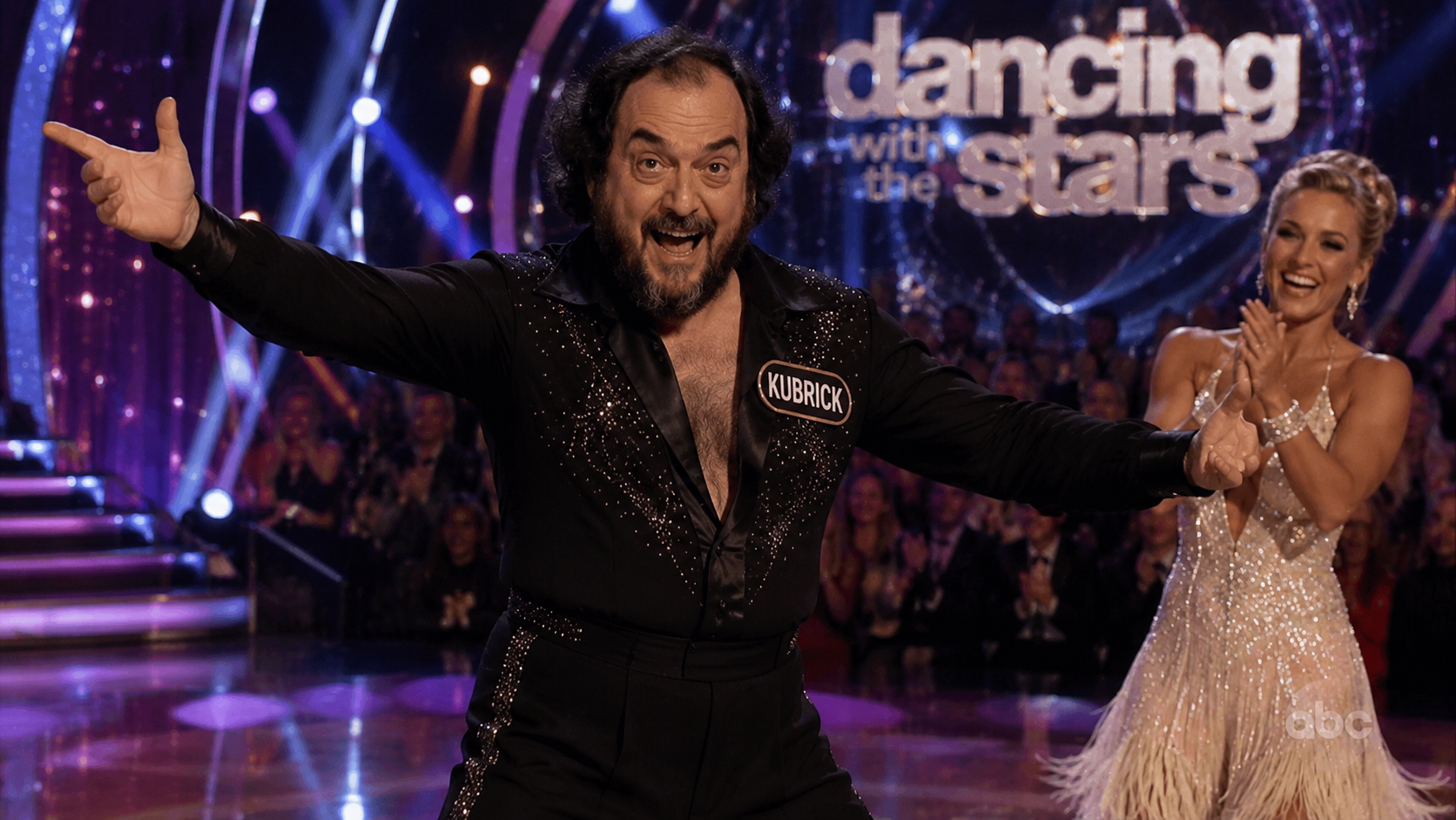 Prompt: Stanley Kubrick as a contestant on Dancing With The Stars