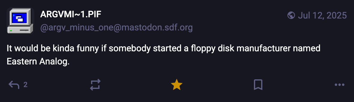 A Mastodon or Bluesky post
