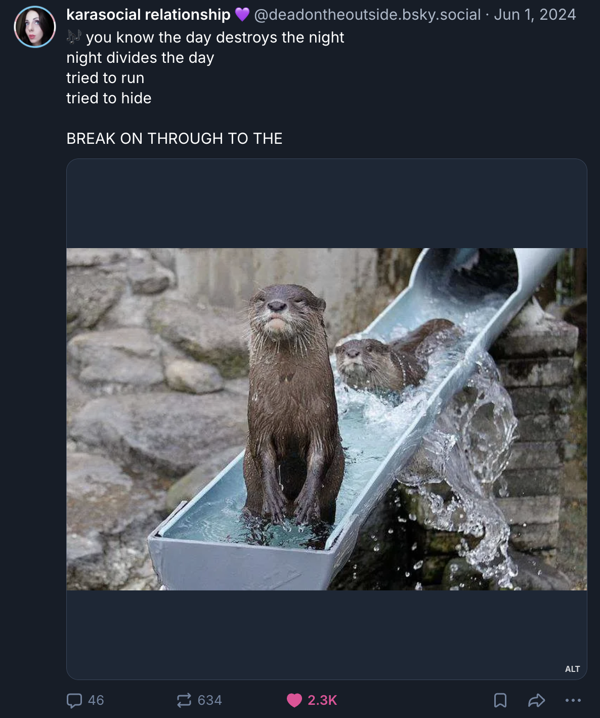 A Mastodon or Bluesky post