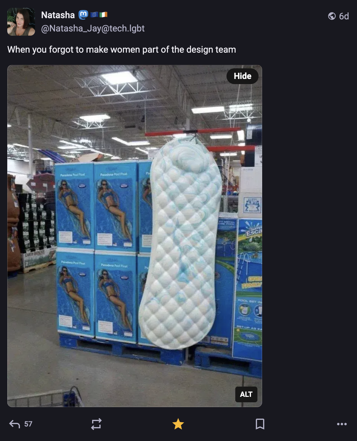 A Mastodon or Bluesky post