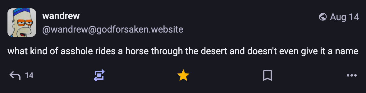 A Mastodon or Bluesky post