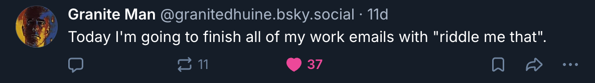 A Mastodon or Bluesky post