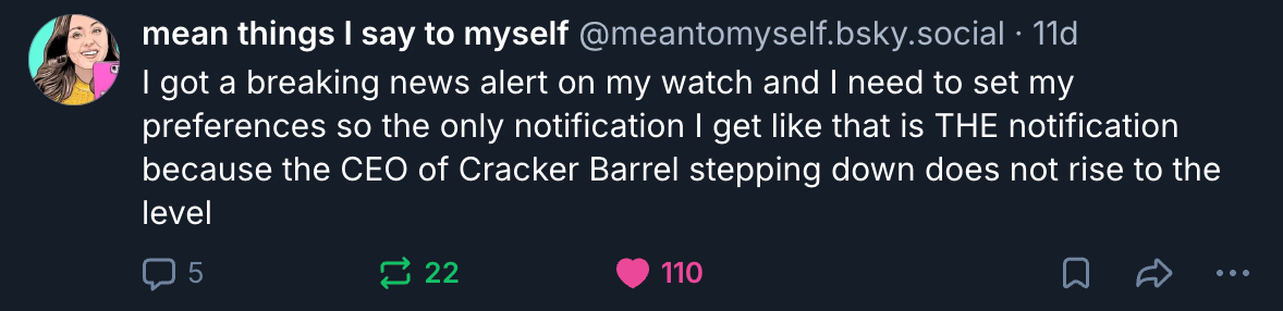 A Mastodon or Bluesky post