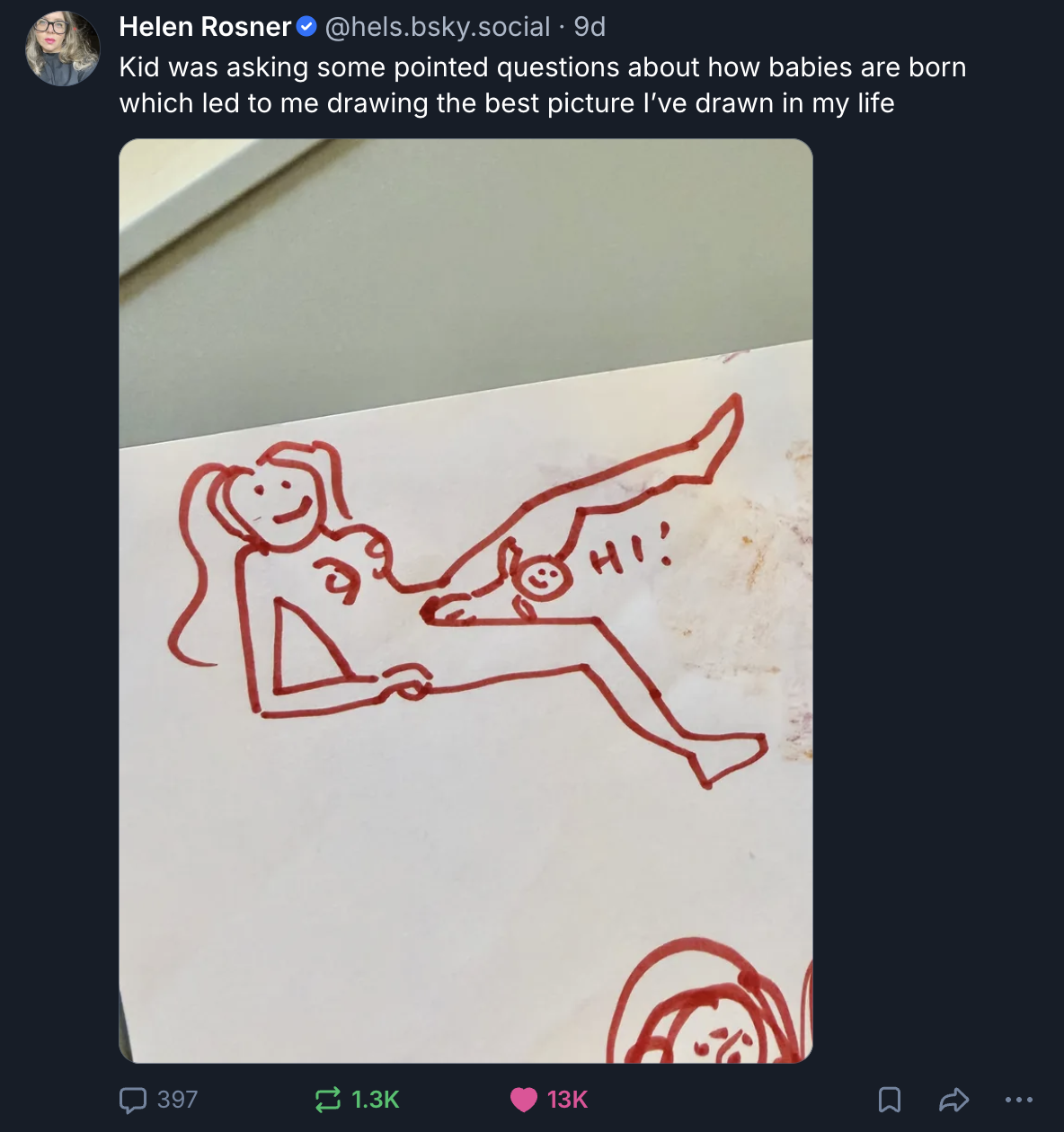 A Mastodon or Bluesky post