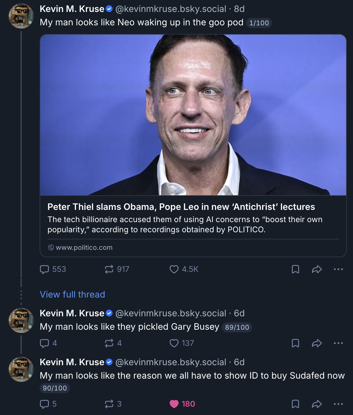 A Mastodon or Bluesky post