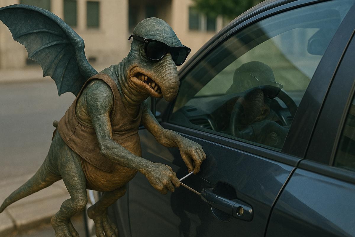 "Watto" stealing a car