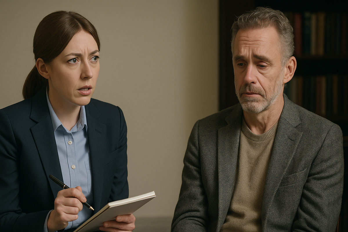 Philomena Cunk interviewing Jordan Peterson