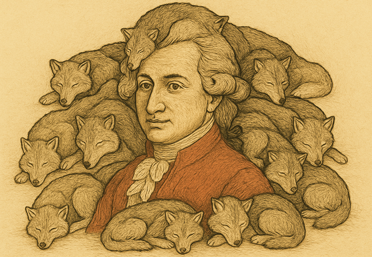 Mozart made up of wolves