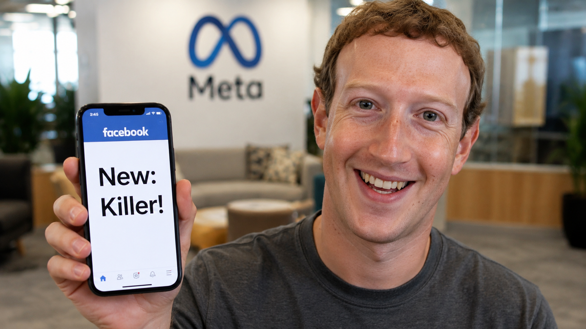 Zuck holding a phone