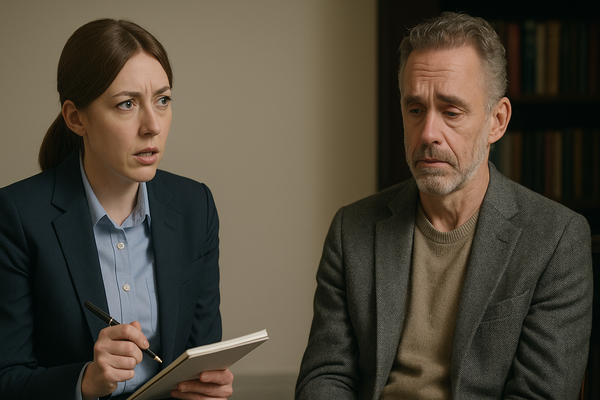 Philomena Cunk interviewing Jordan Peterson