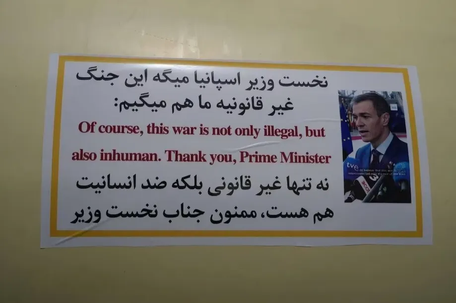 Irán decora sus misiles con la cara de Pedro Sánchez para agradecerle su apoyo