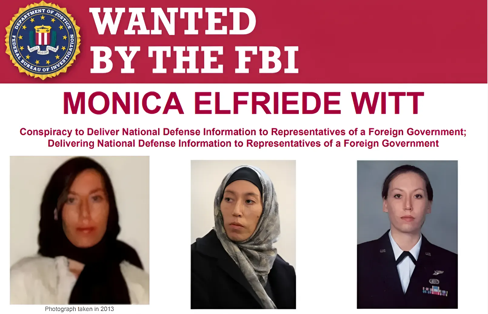 El FBI ofrece 200.000 dólares por la captura de Monica Witt, la exagente acusada de espionaje para Irán
